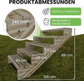 Gartenwelt Riegelsberger schody tarasowe 5 stopni, drewno sosnowe – zdjęcie 6