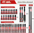GEINXURN 41-częściowy zestaw bitów udarowych 1/4 cala – bity do wkrętarki – zdjęcie 2