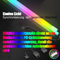GERUI listwy LED ARGB 30 cm do obudowy komputera, komplet 2 szt. – zdjęcie 4