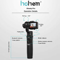Gimbal stabilizer Hohem iSteady Pro 3-Axis GoPro Hero 7 6 5 4 3, Yi 4K, Sony RX0, SJCAM widok sterowania