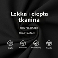 Glacspyg spodnie damskie casual z wysokim stanem – na jesień i zimę, czarne