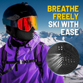 GXCROR Kominiarka do biegania zimowa – termiczna, wiatroszczelna, czarna – zdjęcie 2