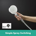 Hansgrohe Crometta zestaw prysznicowy z termostatem, biały/chrom – zdjęcie 3