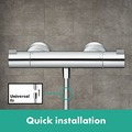 Hansgrohe Crometta zestaw prysznicowy z termostatem, biały/chrom – zdjęcie 4