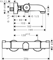 Hansgrohe Ecostat 1001 CL – bateria termostatyczna wannowa, chrom – zdjęcie 7