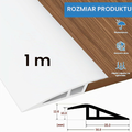 Hengrongshen Listwa progowa samoprzylepna PVC 1 m, biała – zdjęcie 2