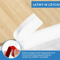 Hengrongshen Listwa progowa samoprzylepna PVC 1 m, biała – zdjęcie 3