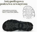HEVA meskie sandaly trekkingowe skorzane, czarne – zdjęcie 4
