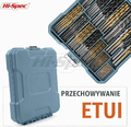 Hi-Spec DT40284 – 130 wierteł HSS tytan, do drewna i betonu w walizce