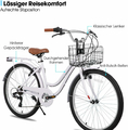 Hiland Beach Cruiser 26 cali - rower cruiser z koszem, fioletowy – zdjęcie 3