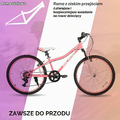 Hiland Climber 24 cale - rower dziecięcy MTB, 7 biegów, różowy – zdjęcie 2
