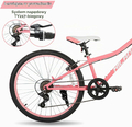 Hiland Climber 24 cale - rower dziecięcy MTB, 7 biegów, różowy – zdjęcie 6
