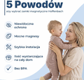 Hoffenbach Magnetyczna blokada szafek dla dzieci - 12 zamków + 3 klucze