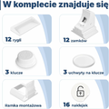 Hoffenbach Magnetyczna blokada szafek dla dzieci - 12 zamków + 3 klucze