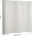 Homestyle4u parawan bambusowy 250 x 195 cm – biały, zwijany