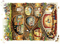 HUADADA puzzle 1000 elementów – podziemne królestwo zwierząt, 70 x 50 cm