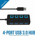 Hub 4-portowy USB 3.0 Sabrent HB-UM43 widok usb