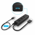 Hub USB 3.0 4 w 1 Tecknet HU04 widok gniazdka