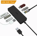 Hub USB 3.0 7 portów Iczi IZEC-A78 widok gniazd