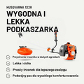 Husqvarna 122R – kosa spalinowa 21,7 cm³, szerokość koszenia 43 cm, uchwyt rowerowy