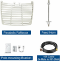 HzFitInc Antena paraboliczna WiFi 5 GHz 24dBi z kablem RP-SMA – zdjęcie 6