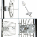 HzFitInc Antena paraboliczna WiFi 5 GHz 24dBi z kablem RP-SMA – zdjęcie 7