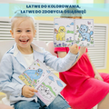 ICEPAPA Zestaw 12 kolorowanek ze zwierzętami i kredkami dla dziecka