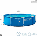 Intex 28200NP Basen stelażowy 305x76 cm – okrągły, niebieski – zdjęcie 4