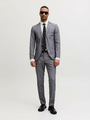 JACK & JONES JPR Franco – garnitur męski super slim fit, jasnoszary melanż