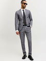 JACK & JONES JPR Franco – garnitur męski super slim fit, jasnoszary melanż
