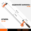 Jorgensen Ściski Stolarskie 300 mm typu F – 2 sztuki – zdjęcie 2
