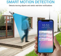 Kamera bezprzewodowa IP keyke CB207 1080P IP66 WiFi widok powiadomień.