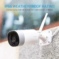 Kamera bezprzewodowa IP keyke CB207 1080P IP66 WiFi widok wodoodporności.