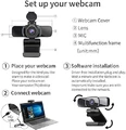 Kamera internetowa Dericam W3 1080p FHD USB widok instrukcji