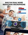 Kamera internetowa z mikrofonem Webcam Vitade 682H Pro HD USB 1080P 60fps widok dźwięku.