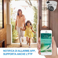 Kamera kopułkowa IP JideTech D3-2MP-XM PoE 1920P 5MP IP66 H.265 widok detekcji ruchu.