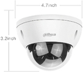 Kamera kopułowa IP Dahua IPC-HDBW4433R PoE H.265 4MPx widok wymiarów.