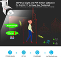 Kamera monitoringu bezprzewodowa IP Tonton PE3020-W 3MP UHD PIR widok detekcji ruchu.