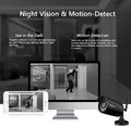 Kamera monitoringu IP COOAU 1MP 720P 25m widok nocnej wizji.