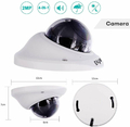 Kamera monitoringu IP Evtevision 1080P FHD 2MP CCTV widok wymiarów