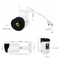 Kamera monitoringu IP Sanan LTE 4G SIM 1080P 4MP IP66 widok wymiarów
