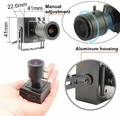 Kamera przemysłowa ELP-USBFHD01M-BFV FHD 30fps Webcam widok wymiarów
