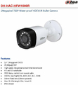 Kamera tubowa zewnętrzna IP Dahua DH-HAC-HFW1000R-0360B HD widok z parametrami