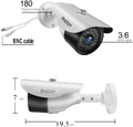 Kamera zewnętrzna IP TMEZON HM-CA-BAH3620T AHD 1080P 2MP widok wymiarów