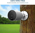 Kamera zewnętrzna KAMI Wire-Free IP65 2600mAH biały widok bezprzewodowy.