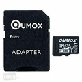 Karta pamięci microSD XC 128GB 80Mb Qumox widok z przejściówką