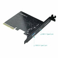 Karta PCIe Gen 2 USB 3.1 PORTY TYP-C TYP-A 10Gbp/s DODOCOOL DC22 widok z tyłu