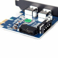 Karta PCIe USB 3.0 2-porty  5Gbp/s DODOCOOL DC12 widok gniazda