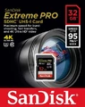 Karta Sandisk SDHC extreme pro 32GB 95MB/s C10 U3 widok w opakowaniu