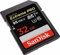 Karta Sandisk SDHC extreme pro 32GB 95MB/s C10 U3 widok z lewej strony